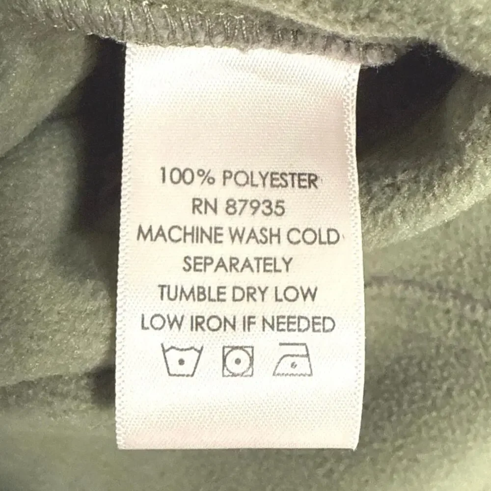 NWT LOGO LORI GOLDSTEIN Reversible green/gray fleece open cardigan size XXS